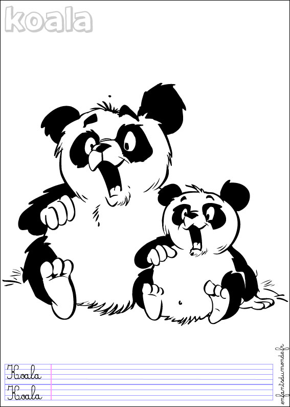 coloriage koala 2